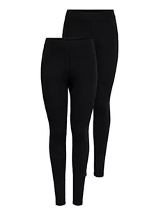 ONLY Legginsy damskie Basic, Czarny (Black Pack: Black And Black), XL - Legginsy - miniaturka - grafika 1
