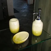 Akcesoria łazienkowe - Perłowy komplet, zestaw do łazienki Fiore - miniaturka - grafika 1