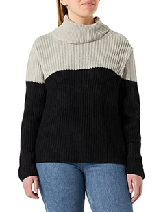 ONLY Damski sweter ONLMANTANNA L/S z golfem EX KNT, Port Royale/Stripes:Black, M, Port Royale/Stripes: czarny, M - Swetry damskie - miniaturka - grafika 1