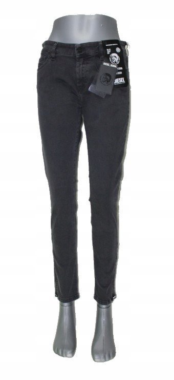 Jeansy Diesel Slandy Zip damskie rurki z zamkami 00SPUI-0680I oryg. W32/L32