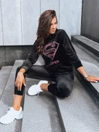 Dresy damskie - Czarne dresy welurowe damskie Vogue Velour Dstreet AY0876-L/XL - miniaturka - grafika 1