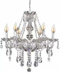 Lampa Kryształowa Wisząca Żyrandol Glamour Szkło - Lampy sufitowe - miniaturka - grafika 1