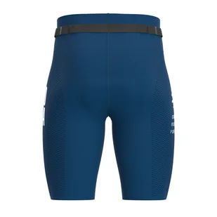 COMPRESSPORT triathlonowe spodenki kompresyjne TRIATHLON UNDER CONTROL KONA 2019 niebieskie - Spodnie sportowe męskie - miniaturka - grafika 1