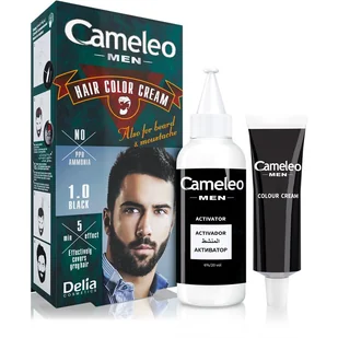 DELIA Cosmetics Cosmetics Cameleo Men Hair Colour Cream M) farba do włosów 1.0 Black 30ml - Farby do włosów i szampony koloryzujące - miniaturka - grafika 1