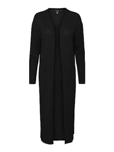 VERO MODA Damski sweter z dzianiny VMBRIANNA LS Open Calf Cardigan Boo, czarny, XS - Swetry damskie - miniaturka - grafika 1