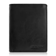 Portfele - Skórzany Portfel Męski G-10 Brodrene Hunter Czarny - miniaturka - grafika 1