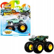 Samochody i pojazdy dla dzieci - Hot Wheels Monster Trucks Pojazd Rodger Dodger Color Shifters HGX06 - miniaturka - grafika 1