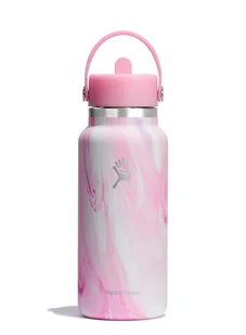 Butelka termiczna Hydro Flask 32 oz Wide Flex Straw Cap (946 ml) - jelly pink - Butelki termiczne - miniaturka - grafika 1