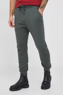 G-Star Raw spodnie dresowe kolor zielony gładkie - Spodnie męskie - miniaturka - grafika 1