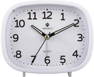 Zegary - Perfect Budzik PT332-1500-1 biały 12 cm podświetlenie cichy chód - miniaturka - grafika 1