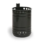 Kosze na śmieci - Zewnętrzny kosz uliczny na odpady na słupku O 2100, 30 l - miniaturka - grafika 1