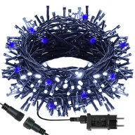 Oświetlenie świąteczne - Lampki choinkowe 300 LED 15 m zimny biały + flash zewnętrzne oświetlenie świąteczne - miniaturka - grafika 1
