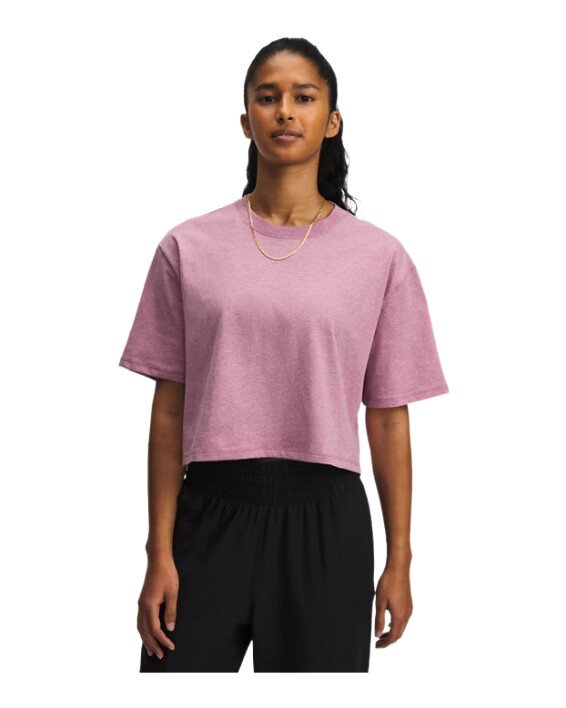 Koszulka damska Under Armour Rival SS Fuchsia Dusk Light Heather M