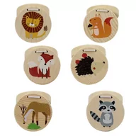 Instrumenty muzyczne dla dzieci - ASKATO Kastaniety drewniane zwierzątko - miniaturka - grafika 1