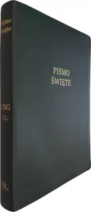 Uwspółcześniona Biblia Gdańska UBG duża ekoskóra PU F2 złoto duża czcionka morski. - Religia i religioznawstwo - miniaturka - grafika 1