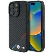 Etui i futerały do telefonów - BMW BMHMP16L23PUDTK iPhone 16 Pro 6.3" czarny/black hardcase M Carbon Tricolor Line MagSafe - miniaturka - grafika 1