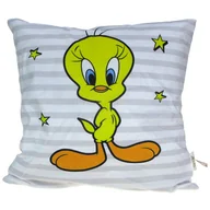 Pościel dla dzieci - poszewka na poduszkę jasiek LOONEY TUNES Kanarek Tweety velvet 40x40 - miniaturka - grafika 1