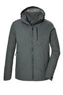 Kurtki męskie - killtec Męska kurtka funkcyjna, wodoszczelna/kurtka outdoorowa z odpinanym kapturem KOS 74 MN JCKT, ciemnozielona, 3XL, 42869-000 - miniaturka - grafika 1