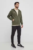 Bluzy męskie - Under Armour bluza męska kolor zielony z kapturem gładka - miniaturka - grafika 1