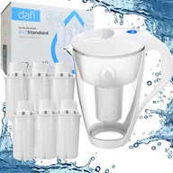Dzbanki filtrujące - Dafi CRYSTAL LED szklany biały dzbanek filtrujący + 6 filtrów CLASSIC - miniaturka - grafika 1