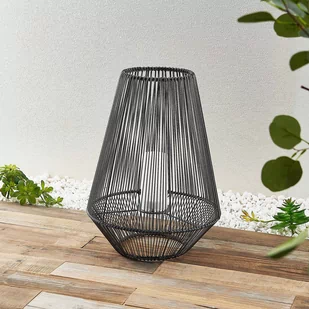 Lindby Kaati latarnia solarna LED, rattan, 37 cm - Lampy ogrodowe - miniaturka - grafika 1