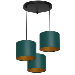 Luminex Arden 3551 Lampa wisząca zwis 3x60W E27 czarny/zielony/złoty - Lampy sufitowe - miniaturka - grafika 1