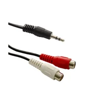 Kable - Złącze Jack wt.3,5st-2xRCA gn.1,5m / dpm EN31 - miniaturka - grafika 1