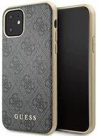 Etui i futerały do telefonów - Guess 4G Charms Collection - Etui iPhone 11 szary - miniaturka - grafika 1