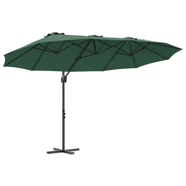 Parasol plażowy Zielony 372 x 198 x 243 cm