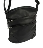 Torebki damskie - Torebka Skórzana MAGRE (PL) ALISA Listonoszka Skóra Naturalna CZARNY - miniaturka - grafika 1