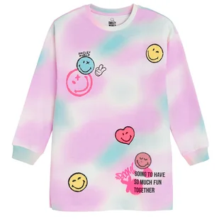 Cool Club, Sukienka dziewczęca z długim rękawem, mix, SmileyWorld - Sukienki i spódniczki dla dziewczynek - miniaturka - grafika 1