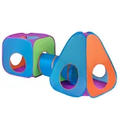 Namioty i tipi dla dzieci - Namiot 3w1 z tunelem pomarańczowo niebieski - zabawka - miniaturka - grafika 1