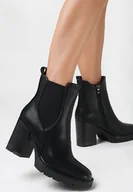 Botki damskie - Czarne Botki Bressoline - miniaturka - grafika 1