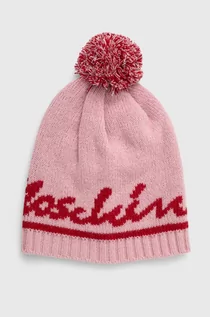 Czapki damskie - Moschino czapka wełniana kolor różowy wełniana - grafika 1