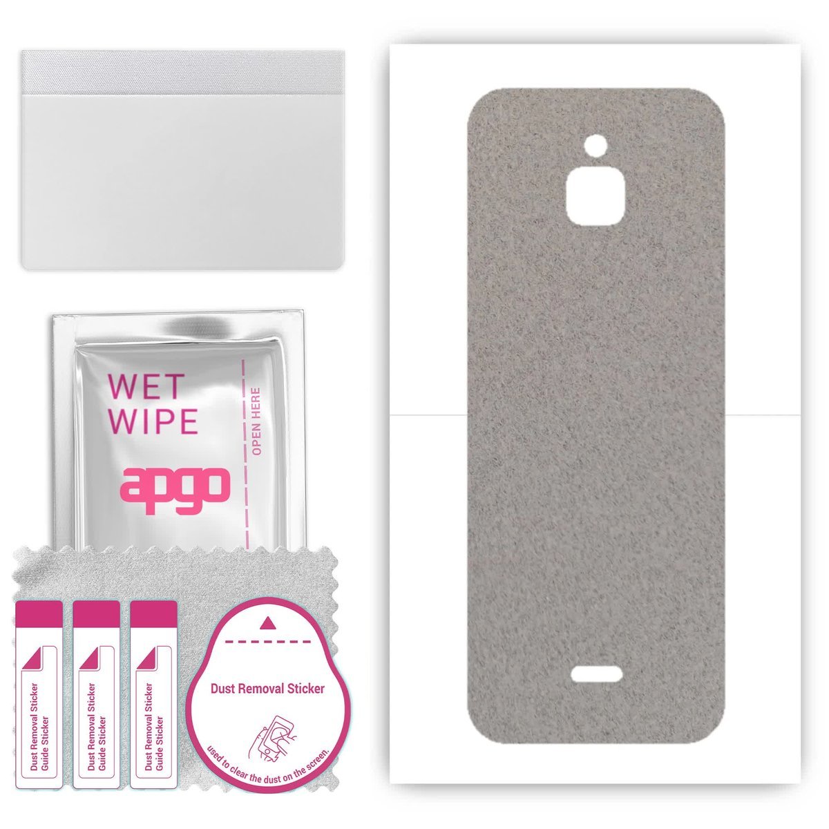 Folia naklejka skórka strukturalna na TYŁ Zamsz do Nokia 6300 4G - Zamsz Szary - apgo SKINS