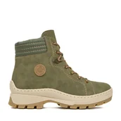 Botki damskie - Trzewiki Rieker CEO-X9334-54 Zielony - miniaturka - grafika 1