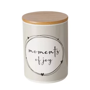 Ceramiczny pojemnik na żywność Enjoy, hermetyczna, bambusowa pokrywka - Pojemniki kuchenne - miniaturka - grafika 1