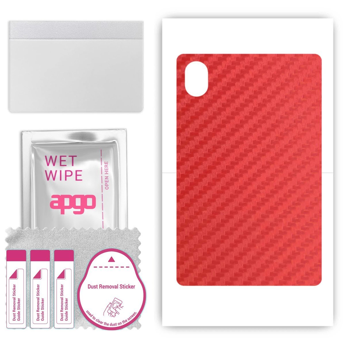 Folia naklejka skórka strukturalna na TYŁ do Doogee T30E - Carbon Czerwony - apgo SKINS