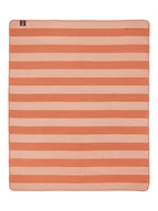 Koce - Narzuta pled 165x200 Pasy w zygzaki rudy koc wykończony szydełkiem - miniaturka - grafika 1