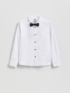 Reserved - Elegancka koszula z muchą - biały - Bluzki dla chłopców - miniaturka - grafika 1