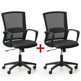 Fotel biurowy, krzesło biurowe B2B Partner Krzesło biurowe Roy 1+1 Gratis, czarny 415054 - Fotele i krzesła biurowe - miniaturka - grafika 1