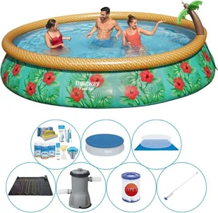 Zestaw basenowy - Bestway Fast Set 457x84 cm okrągły - Tropikalne kwiaty - Baseny ogrodowe Zestaw basenowy - Bestway Fast Set 457x84 cm okrągły - Tropikalne kwiaty - Baseny ogrodowe - miniaturka - grafika 1