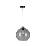 Lampy sufitowe - Britop Skandynawska LAMPA wisząca LAGUNA 18630104 loftowa OPRAWA szklany ZWIS kula przydymiona czarna - miniaturka - grafika 1