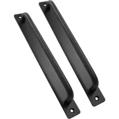 Zawiasy, okucia i inne akcesoria - Uchwyt do drzwi szafkowych ze stopu aluminium, rozstaw otworów 192 mm, 2 sztuki, czarny - miniaturka - grafika 1