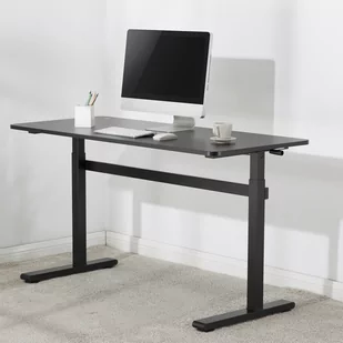 Biurko ręczna regulacja wys  Ergo Office, max 40 kg, max wys 117cm, z blatem do pracy stojąco siedzącej, ER-401 B - Biurka - miniaturka - grafika 3