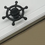 Zawiasy, okucia i inne akcesoria - Nowoczesny i minimalistyczny uchwyt do szuflady/szafki, uchwyt obrotowy do garderoby/pokoju dziecięcego (czarny) - miniaturka - grafika 1