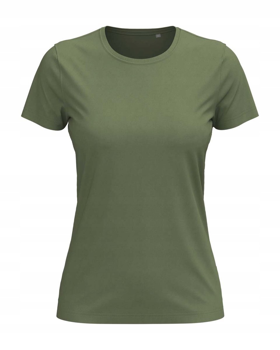 Koszulka damska T-shirt damski ST2600 Military Green DUŻY ROZMIAR 3XL