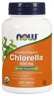 Witaminy i minerały - Now Foods Foods Chlorella 500mg Organic 200 tabs - miniaturka - grafika 1