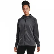 Bluzy sportowe damskie - Damska bluza treningowa UNDER ARMOUR Rival Terry Taped FZ Hoodie - miniaturka - grafika 1