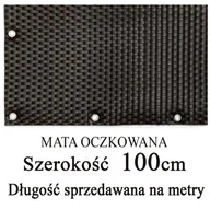 Parawany - Mata,osłona balkonowa OCZKOWANA z technorattanu, kolor ciemny brąz, szerokość 1,00 m - miniaturka - grafika 1